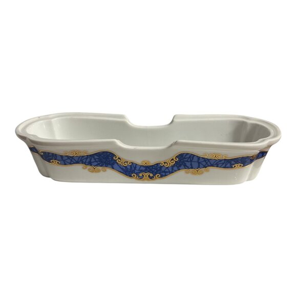 Vintage My Life Azabu Tatsumi Japanese Porcelain Chopstick / Utensil Rest Blue G - Picture 1 of 6